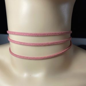 Cute Pink Choker Necklace